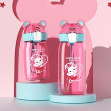 Load image into Gallery viewer, 400ml/550ml High Quality Material Kids Water Bottle With Straw Leak-Proof BPA Free Durable Plastic Drinking Bottle Cute Water Bottle with Sipper, Water Bottle for Kids Sipper Bottle for Kids - Anti-Leak Cartoon Kids Water Bottle for Kids