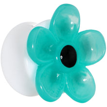 Load image into Gallery viewer, 18mm Acrylic Aqua Flower Saddle Plug