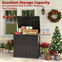 Load image into Gallery viewer, 35 Gallon Outdoor Resin Storage Box – Black/Wood Grain