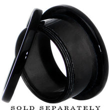 Load image into Gallery viewer, 18mm Black Acrylic with Clear Jeweled Flesh Tunnel