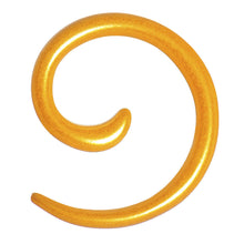 Load image into Gallery viewer, 8G Honey Yellow Metallic Pearl Acrylic Spiral Taper