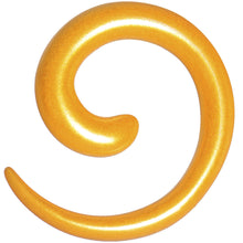 Load image into Gallery viewer, 6G Honey Yellow Metallic Pearl Acrylic Spiral Taper