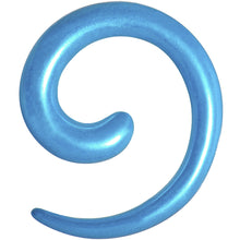 Load image into Gallery viewer, 6G Azure Blue Metallic Pearl Acrylic Spiral Taper