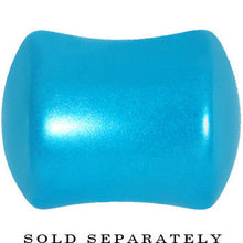 Load image into Gallery viewer, 1/2 Azure Blue Metallic Pearl Acrylic Saddle Plug