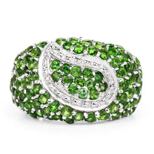 Load image into Gallery viewer, 5.18 Carat Genuine Chrome Diopside .925 Sterling Silver Ring