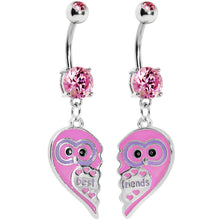 Load image into Gallery viewer, Owl Best Friends Belly Ring Set