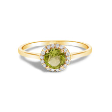 Load image into Gallery viewer, 10K White Gold Purple Amethyst and 1/10 Cttw Diamond Halo Ring