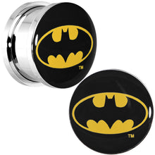 Load image into Gallery viewer, 5/8 Stainless Steel Batman Logo Screw Fit Plug Set