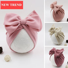 Load image into Gallery viewer, Cute Bows Baby Hat Knot Intant Baby Girls Newborn Turban Soft Children Kids Toddler Beanie Cap