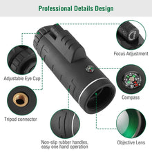 Load image into Gallery viewer, 40x60 HD Optical Monocular Telescope with FMC Lens