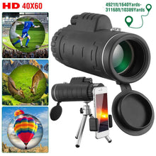 Load image into Gallery viewer, 40x60 HD Optical Monocular Telescope with FMC Lens