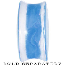 Load image into Gallery viewer, 24mm Clear Acrylic Blue Floating Rose Flower Saddle Plug