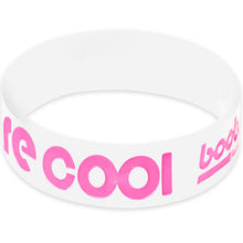 Load image into Gallery viewer, White Pink Boobs are Cool Awareness for Breast Cancer Bracelet