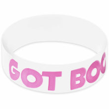 Load image into Gallery viewer, White Pink Got Boobs Awareness for Breast Cancer Bracelet