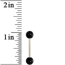 Load image into Gallery viewer, Grade 23 Solid Titanium Flat Black Acrylic Barbell Tongue Ring