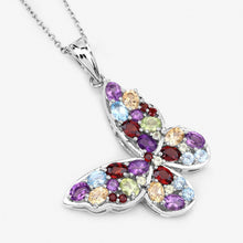 Load image into Gallery viewer, 3.80 Carat Genuine Multi Stones .925 Sterling Silver Pendant