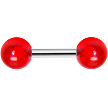 Load image into Gallery viewer, Red Acrylic Ball Cartilage Tragus Barbell