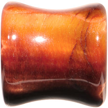 Load image into Gallery viewer, 7/16 Red Tiger Eye Natural Stone Plug Set