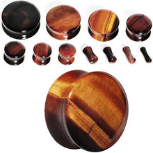 Load image into Gallery viewer, 3/4 Red Tiger Eye Natural Stone Plug