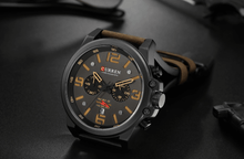 Load image into Gallery viewer, Retro Waterproof Watch With Chronometers Steel Case And Leather Belts Unique Design Excellent Look Perfect Gift For Your Man