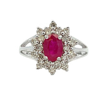 Load image into Gallery viewer, 1.65ct Ruby Diamond Ring 14KT White Gold