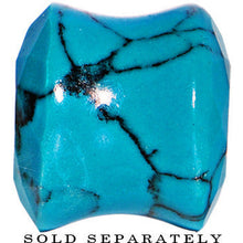 Load image into Gallery viewer, 4G Turquoise Semi Precious Stone Faceted Double Flare Plug