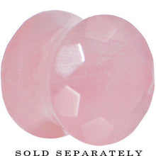 Load image into Gallery viewer, 9/16 Rose Quartz Semi Precious Stone Faceted Double Flare Plug