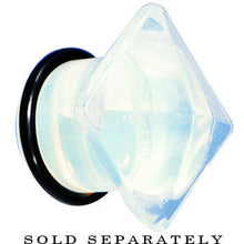 Load image into Gallery viewer, 1/2 Opalite Semi Precious Stone Pyramid Top Plug
