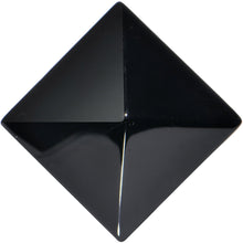 Load image into Gallery viewer, 1/2 Black Agate Semi Precious Stone Pyramid Top Plug