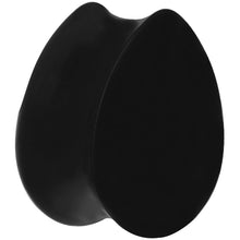 Load image into Gallery viewer, 4G Black Silicone Double Flare Teardrop Plug