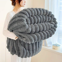 Load image into Gallery viewer, Ultra-Soft Double-Sided Fleece Blanket – Gray (All-Season)