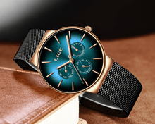 Load image into Gallery viewer, Men's Elegant Watch With Stainless Steel Straps And Chronometers For Day And Date Display Unique Design Perfect Gift For Man And Women