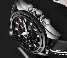 Load image into Gallery viewer, Waterproof Men's Sports Watch With Leather Transparent Belts, Chronometers Day View Perfect Gift