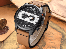 Load image into Gallery viewer, Men's Waterproof Retro Style Watch With Excellent Background, Chronometers Large Numbers Perfect Gift