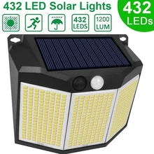 Load image into Gallery viewer, 432 LED Solar Garden Wall Lights