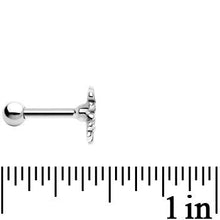 Load image into Gallery viewer, Silver 925 Clear CZ Dual Flower Cartilage Tragus Earring