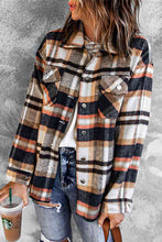 Load image into Gallery viewer, Classic Plaid Button Front Shirt Jacket with Breast Pockets Casual & Minimalist Outerwear