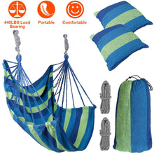 Load image into Gallery viewer, 440lbs Hanging Hammock with 2 Pillows