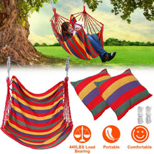 Load image into Gallery viewer, 440lbs Hanging Hammock with 2 Pillows