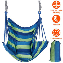 Load image into Gallery viewer, 440lbs Hanging Hammock with 2 Pillows
