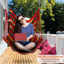 Load image into Gallery viewer, 440lbs Hanging Hammock with 2 Pillows