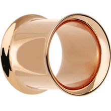 Load image into Gallery viewer, 7/16 Double Flare Rose Gold Plated Hollow Tunnel Plug