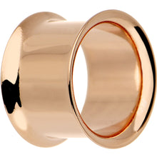Load image into Gallery viewer, 9/16 Double Flare Rose Gold Plated Hollow Tunnel Plug