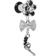 Load image into Gallery viewer, Black Gem My Lady Flower Gun Dangle Plug Sizes 5mm to 12mm
