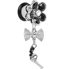 Load image into Gallery viewer, Black Gem My Lady Flower Gun Dangle Plug Sizes 5mm to 12mm