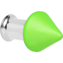 Load image into Gallery viewer, 2G Green Neon Cone Stainless Steel Plug