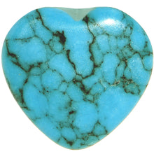 Load image into Gallery viewer, 9/16 Natural Blue Turquoise Sweet Heart Stone Saddle Plug