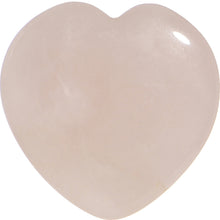 Load image into Gallery viewer, 5/8 Natural Rose Quartz Sweet Heart Stone Saddle Plug Set