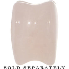 Load image into Gallery viewer, 5/8 Natural Rose Quartz Sweet Heart Stone Saddle Plug Set