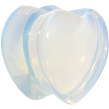Load image into Gallery viewer, 9/16 Natural Opalite Sweet Heart Stone Saddle Plug